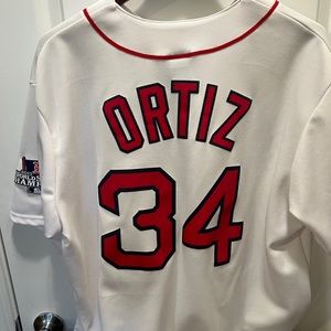 David Ortiz Boston Red Sox 2013 World Series patch jersey